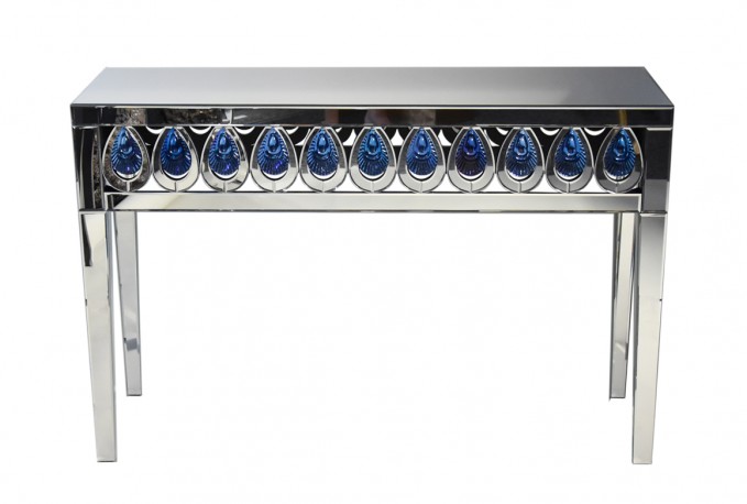 Openwork mirror console "peacock eye"