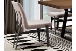 Modern chair light gray fabric 46 x 64 x 86 cm