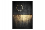 Black and gold picture with a wheel 82 x 122 cm
