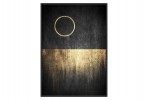 Black and gold picture with a circle 102x142 cm