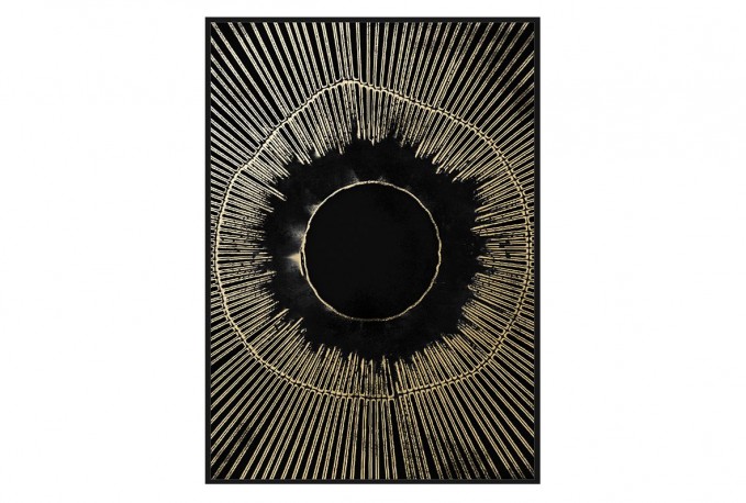 Black painting with gold 82x122