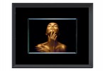 Picture of a golden woman figure 80 x 60 cm
