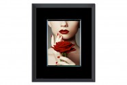 Picture a woman with a red rose 60x80 cm