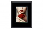 Picture a woman with a red rose 60x80 cm