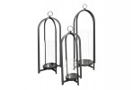 Black glass candle holder Ø16 x 53 cm