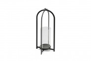 Black glass candle holder Ø16 x 53 cm