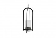Black glass candle holder Ø13 x 43 cm