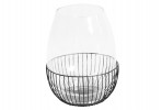 Glass candle holder in a wire basket Ø23 x 30 cm