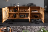 FLUIDUM - Handgjort sidobord i massivt mangoträ 160 cm