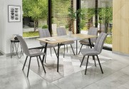 ALBON folding table sonoma oak / gray
