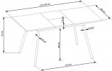 ALBON folding table sonoma oak / gray