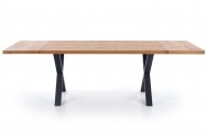 REDÉN - Justerbart bord i massivt trä industriell stil 160-250 cm
