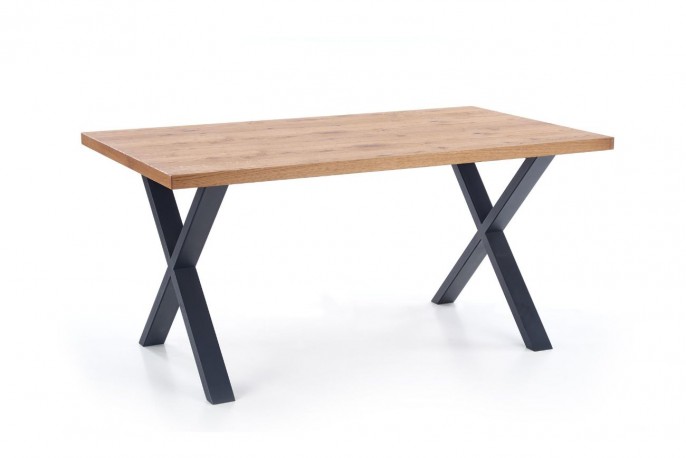 REDÉN - Justerbart bord i massivt trä industriell stil 160-250 cm