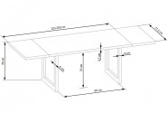 RADUSA - Justerbart matbord i massivt trä 120-200 cm