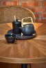 CARMEN - runt bord i valnöt/svart