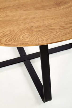 LOOPER 2 round table golden oak / black