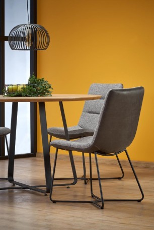 LOOPER 2 round table golden oak / black