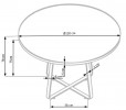 LOOPER 2 round table golden oak / black