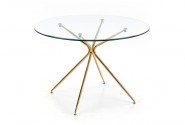 RONDO table transparent / gold