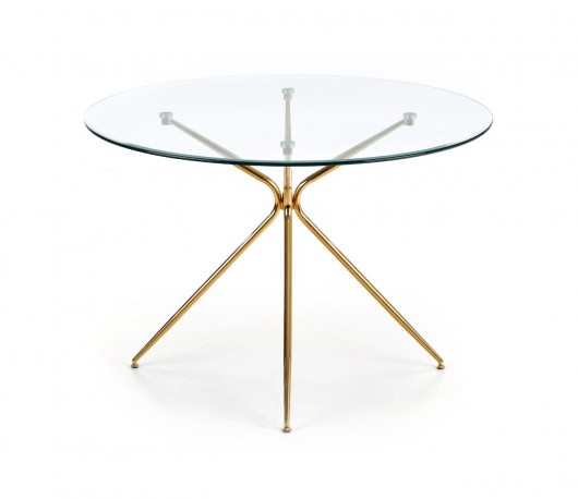 RONDO table transparent / gold