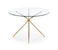 RONDO table transparent / gold
