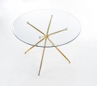 RONDO table transparent / gold