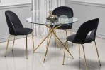 RONDO table transparent / gold