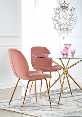 RONDO table transparent / gold