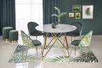 BERTRAND - Elegant bord i grå marmor och guld