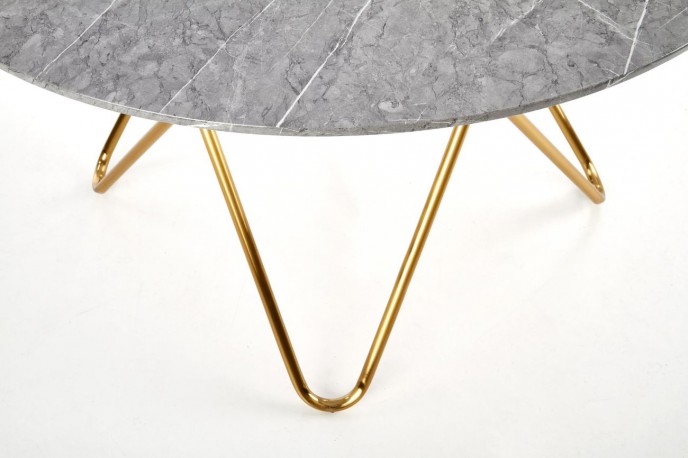BERTRAND - Elegant bord i grå marmor och guld