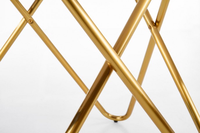BERTRAND - Elegant bord i grå marmor och guld