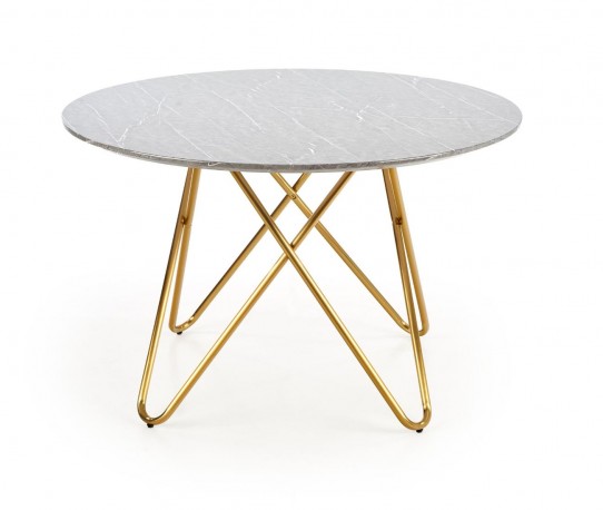BERTRAND - Elegant bord i grå marmor och guld