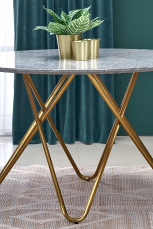 BERTRAND - Elegant bord i grå marmor och guld