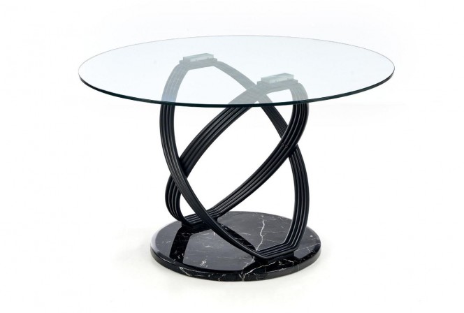 OPTIKO - Häftigt bord i modern design glas/stål 122 cm 2