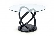OPTIKO - Häftigt bord i modern design glas/stål 122 cm