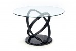 OPTIKO - Häftigt bord i modern design glas/stål 122 cm