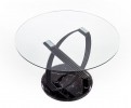 OPTIKO - Häftigt bord i modern design glas/stål 122 cm