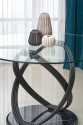 OPTIKO - Häftigt bord i modern design glas/stål 122 cm