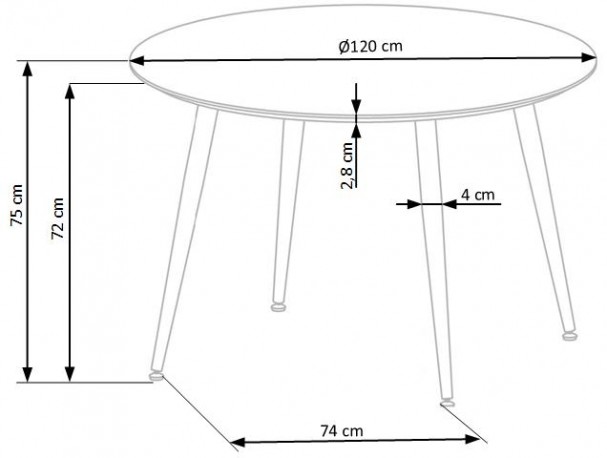 EMBOS black / gold dining table