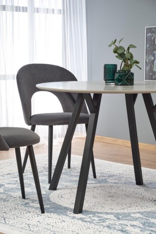 BALROG ROUND table light gray / black