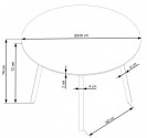 BALROG ROUND table light gray / black
