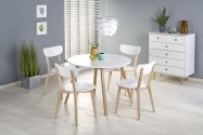 RUBEN table white / honey oak