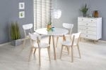 RUBEN table white / honey oak