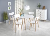 RUBEN table white / honey oak