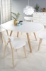 RUBEN table white / honey oak