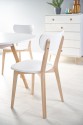 RUBEN table white / honey oak