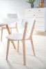RUBEN table white / honey oak