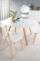 RUBEN table white / honey oak