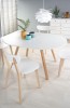 RUBEN table white / honey oak
