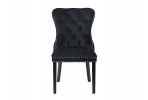 August Velvet chair black